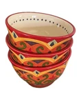 Corsica Trivoli Fruit/dessert Bowl 4.5'' Diameter Set Of 3 Colorful. Fixed Price $32.00.