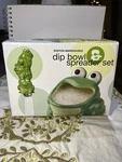 Frog Dip Bowl Spreader Set Boston Warehouse 14OZ With Knife. Fixed Price $25.00.