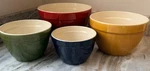 Vintage Crate & Barrel Mixing Nesting Bowl Bright Colors (set Of 4) Portugal. Fixed Price $49.00.