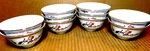 Tatung Taiwan 2" (H)X3 3/4" (d) Floral Footed Rice Bowls Set Of Ten (10). Fixed Price $54.24.