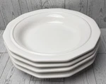 Heritage Pfaltzgraff White 8.5" Soup / Pasta Rimmed Bowls Lot Of 4. Fixed Price $29.99.