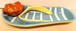 Large Flip Flop Chip & Dip By Dennis East, 15 X 8!. Fixed Price $24.99.