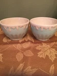 Lusso Home Collection Set Of Two Celadon Green & White Ceramic Ice Cream Bowls. Fixed Price $19.99.