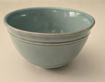 Pottery Barn Stoneware Retired Cambria Pattern Turquoise Soup Cereal Bowl. Fixed Price $35.00.