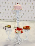 White Wire Bakery Stand W/ 5 Removable - Artisan Dollhouse Miniature. Fixed Price $25.99.