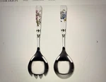 Portmeirion Botanic Garden Salad Servers Nib. Fixed Price $22.99.