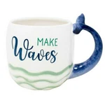 Boston Warehouse Making Waves Coffee Tea Mug Fish Tail Handle 18 Oz. Fixed Price $14.95.