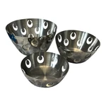 Berghoff Edelstahl 18/10 Stainless Steel Nesting Bowl Set 3 Modern Cutout Ser. Fixed Price $65.00.