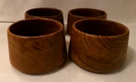 Genuine Teakwood By Styson 4 Pc Set Of Salad Bowls - Thailand. Fixed Price $32.50.