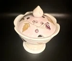 Zrike Company Artisan Ceramic Hand-painted Sugar Bowl Decorative Tableware. Fixed Price $14.00.