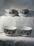 Japanese Arita Ware Footed Teacup, Sake Small Rice Bowl-shoryu Kiln Set Of 4. Fixed Price $15.00.
