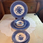 Vintage Churchill Out Of The Blue Mary Gilliatt England 2 Dinner Bread Bowl. Fixed Price $49.95.