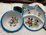Vintage 1984 Cole & Mason Disney Babies Divided Melamine Plate Cereal Bowl. Fixed Price $19.00.