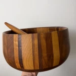 Vintage John Mcleod Williams Sonoma Wooden Salad Bowl With Spoon. Fixed Price $55.00.