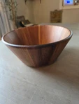 Pampered Chef Wood Salad Bowl Brown Round Smooth Finish 100188. Fixed Price $39.50.
