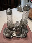 Arthur Court Ducks Basket Salt & Pepper Shaker Set Signed 2001. Fixed Price $28.00.