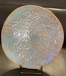 Sat Of Merritt #22084 Artisan Tile Melamine Aqua Blue And Cream Salad Plates. Fixed Price $14.00.
