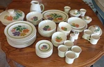 Multicolor Floral Ceramic Pottery Dinner Set Plates Bowls Mugs Platter. Fixed Price $300.99.