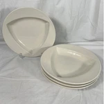 Homer Laughlin 11" Ivory Pasta Bowl Plate Triangle Center Mcm Set Of 4. Fixed Price $119.99.