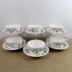6 Royal Worcester Strawberry Fair Cream Soup Bowls & Saucers Vgc Bone China. Fixed Price $119.99.