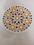 Set Of 4 Danica 8 1/2" Kaleidoscope Pattern Salad Dessert Plates. Fixed Price $48.00.
