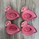 Cynthia Rowley Flamingo Shaped Melamine Dipping/appetizer Bowls Set Of 4 Nwt. Fixed Price $22.00.
