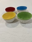 Starbucks Ribbed Ice Cream 12 Oz Ceramic Bowls Set Of 4 Collectible. Fixed Price $54.99.