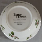 Better Homes & Gardens Holly Berry Porcelain Ceramic Xmas Bowl - Set Of 2. Fixed Price $11.72.