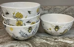 Bee Sweet Bowls Set Of 4 Certified International 26 Ounces 6X3. Susan Winget New. Fixed Price $54.99.