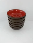 Waechtersbach Duo 5.75 Cereal Bowls Set Of 6 Red Brown. Fixed Price $109.00.