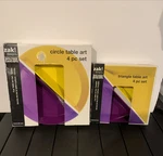 Vintage Zak Designs 8 Piece Circle & Triangle Table Art Plates Melamine Nib. Fixed Price $22.39.
