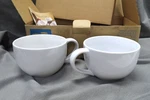 Set Of 2 Pampered Chef Simple Additions Oversized Cups #1976 (white). Fixed Price $25.00.