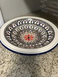 Le Souk Tunisia Ceramique Pottery Mediterranean Tabarka Large Serving Bowl 14. Fixed Price $49.00.
