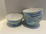8 Melamine Bowls Mosaic Design New. Fixed Price $32.95.