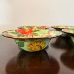 New Mackenzie Childs Green Flower Market Enamelware Breakfast 1 Serving Bowl 8. Fixed Price $69.95.