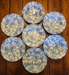 Spode Provincial Garden Blue Large Rimmed Soup Bowl. Fixed Price $20.00.