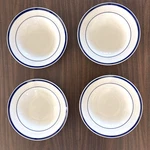 Williams Sonoma Brasserie Blue 9" Rim Soup / Pasta Bowls Set Of 4. Fixed Price $79.50.