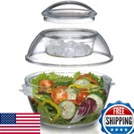 Prodyne Iced Up Acrylic To Go Bowl 5.5 Qt - Keeps Salads Fresh!. Fixed Price $76.11.