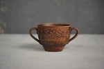 Ceramic Bowl With Two Handles Clay Soup Mug Ice Cream Tureen Stoneware Plate. Fixed Price $17.95.