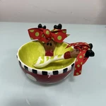 Mud Pie Reindeer Dip Bowl Spoon Christmas Holiday Serving Decor. Fixed Price $24.99.