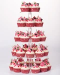 Yestbuy 5 Tier Round Acrylic Cupcake Tree Tower Display Stand Wedding Party. Fixed Price $62.39.