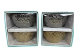 Set Of 4 Modern Expressions Mini Bowls 2 Metallic Gold & Silver Tone. Fixed Price $9.95.