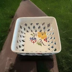 Vida By Eva Mendes For Espana Jardine 8" Square Bread Basket - Floral Lattice. Fixed Price $24.99.