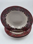 Set Of 3 Raymond Waites Certified International Soup Bowls Cornucopia Pattern. Fixed Price $14.99.
