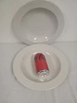 2-DELCO Atlantic China Restaurant Ware Wide Rim Soup Salad Pasta Bowls 11 3/4". Fixed Price $29.95.