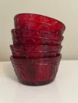 Merry Christmas 4.5 Red Glass Dessert Snack Bowl Set Of. Fixed Price $32.99.