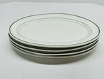 Vintage Green Stripe Restaurant Ware 11 3/4 Oval Plate Set Of Iroquois China. Fixed Price $25.00.