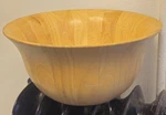 Wooden Salad/fruit Bowl By 2001 Clay Art Made In Thailand - Flared Rim Birch. Fixed Price $26.62.