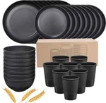 Duoluv Plates And Bowls Sets For 8, 32-PIECE Kitchen Dinnerware Tablew. Fixed Price $99.86.