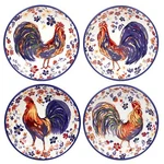 Certified International Morning Rooster 38 Oz. Soup/cereal Bowls,set Of 4,. Fixed Price $45.34.